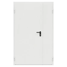 Дверь противопожарная металлическая сплошная двупольная неравнопольная угловая коробка (1250х2075мм) ДПМ-Пульс-02/60 (EI 60), левая, RAL9016