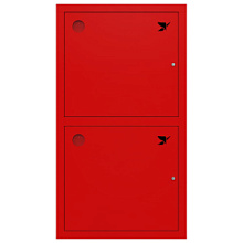 Пожарный шкаф ШП-К-О-Пульс-320-12ВЗК (для двух рукавов и двух огнетушителей, встраиваемый, закрытый, красный)
