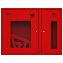 Шкаф пожарный ШП-К-О-Пульс-315НОК для одного рукава и одного огнетушителя, навесной, открытый