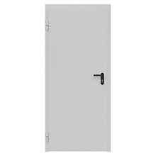 Дверь противопожарная металлическая сплошная однопольная угловая коробка типа ДПМ-Пульс-01/60К (1050-1975, Левая, RAL 8019)