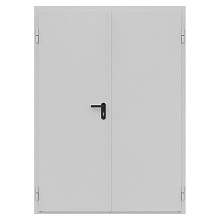 Дверь противопожарная металлическая сплошная двупольная равнопольная угловая коробка ДПМ-Пульс-02/60 (EI 60) (1450-2075, Левая, RAL 7035)