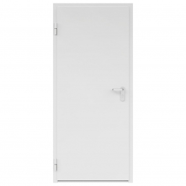 Дверь противопожарная металлическая ДПМ-Пульс-01/60К (EI 60) сплошная, угловая коробка (0850-2075), левая, RAL 7035
