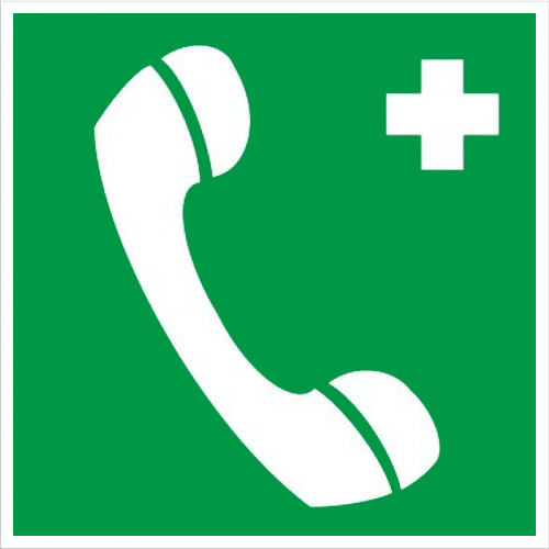 Знак EC06 Телефон связи с медицинским пунктом (скорой медицинской помощи) НПО ПУЛЬС