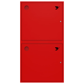 Пожарный шкаф ШП-К-О-Пульс-320-12НЗК (для двух рукавов и двух огнетушителей, навесной, закрытый, красный)