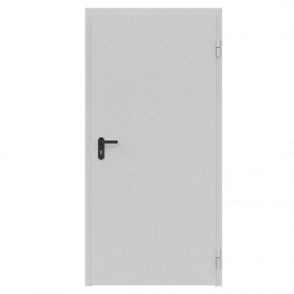 Дверь металлическая сплошная однопольная торцевая коробка типа ДМ-100 (0950-2075, Правая, RAL 7035)