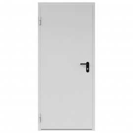 Дверь противопожарная металлическая ДПМ-Пульс-01/60К (EI 60), сплошная, угловая коробка (0850-2075), левая, RAL 7004