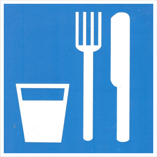 Знак D01 Пункт (место) приема пищи (200х200) НПО ПУЛЬС