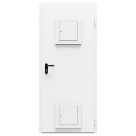 Дверь противопожарная металлическая ДПМ-Пульс-01/60К (EI 60), угловая коробка, со стыковочными узлами (0850-2075), правая, RAL9016