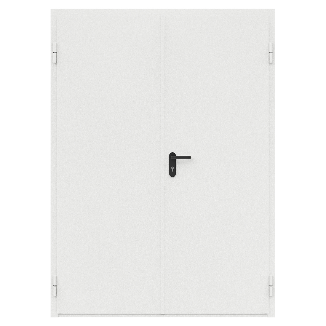 Дверь противопожарная металлическая сплошная двупольная равнопольная угловая коробка ДПМ-Пульс-02/60 (EI60) (1450-2075, Правая, RAL 9016)