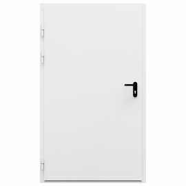 Дверь противопожарная металлическая сплошная однопольная угловая коробка ДПМ-Пульс-01/90К, Левая, RAL 7035