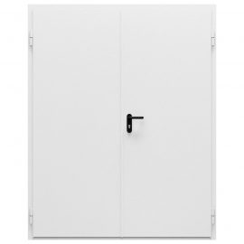 Дверь противопожарная металлическая ДПМ-Пульс-02/30К (EIS 30) дымогазонепроницаемая сплошная, равнопольная, угловая коробка (1600-2075), правая, RAL 9016