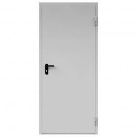 Дверь противопожарная металлическая ДПМ-Пульс-01/60К (EI 60) сплошная, угловая коробка (0850-2075), правая, RAL 7004