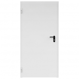 Дверь противопожарная металлическая ДПМ-Пульс-01/60К сплошная, угло-торцевая коробка (0950-2025), левая, RAL 7035
