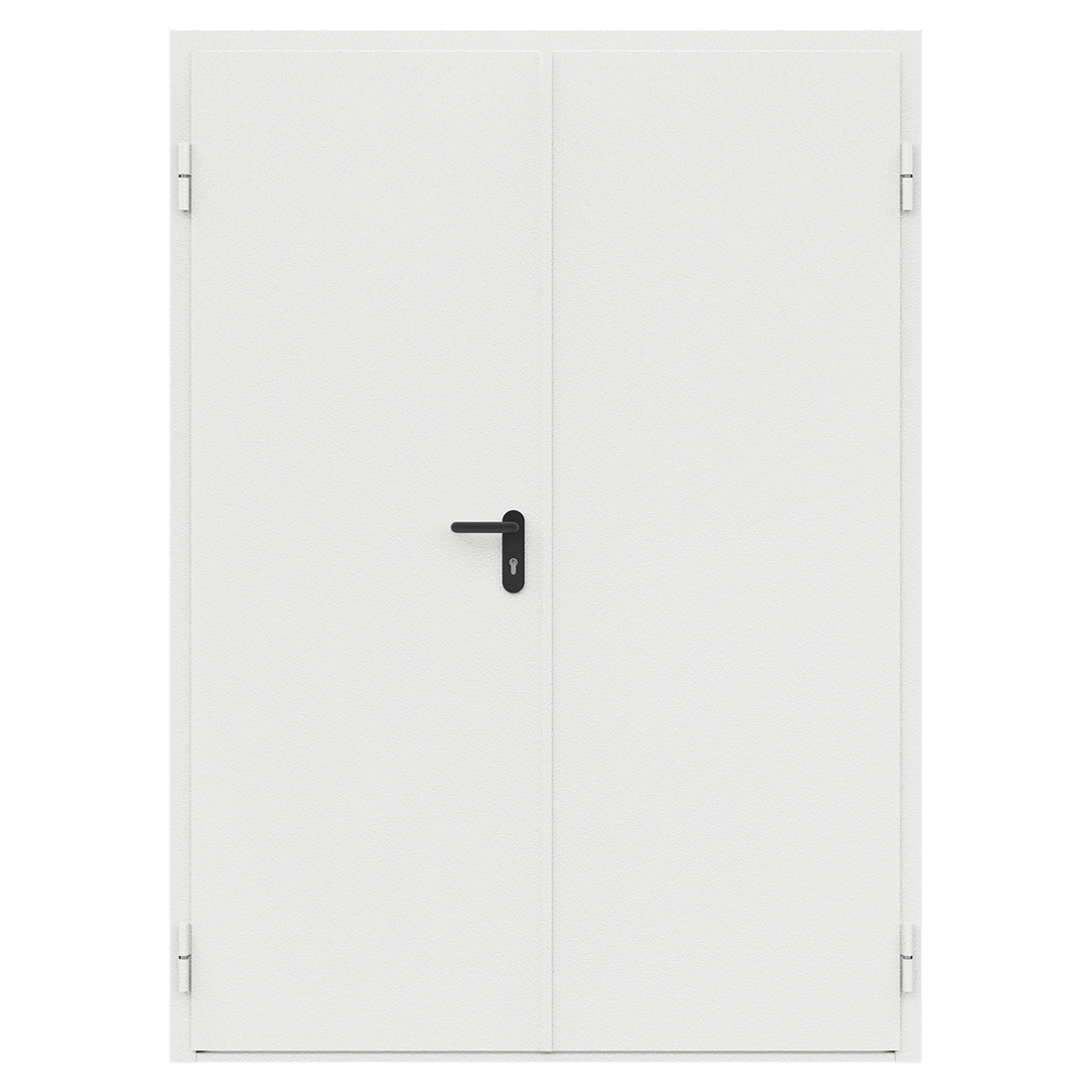 Дверь противопожарная металлическая сплошная двупольная равнопольная угловая коробка ДПМ-Пульс-02/30К (EI 30) (1600-2075, Левая, RAL 9016)