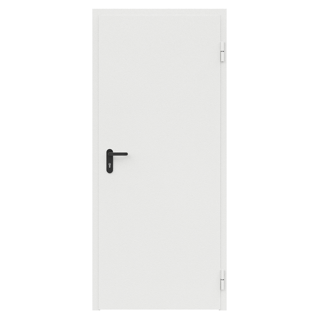 Дверь противопожарная металлическая ДПМ-Пульс-01/30К сплошная, угловая коробка (850х2075), без порога, правая, RAL9016