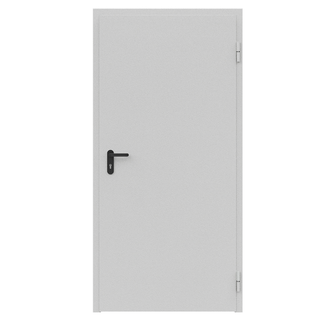 Дверь противопожарная металлическая ДПМ-Пульс-01/60К сплошная, угловая коробка (950х2075), без порога, правая, RAL7035