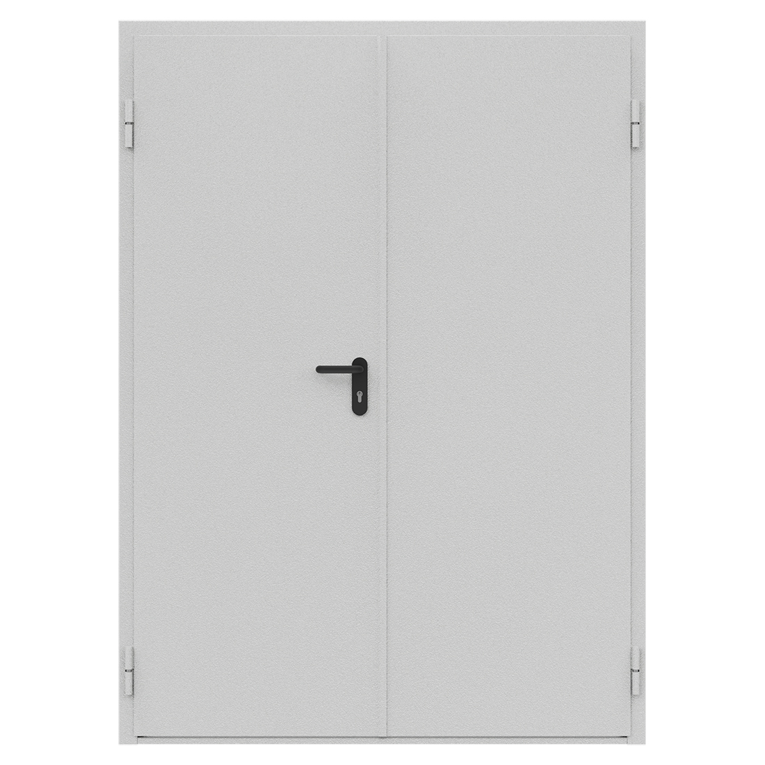 Дверь противопожарная металлическая сплошная двупольная равнопольная угловая коробка ДПМ-Пульс-02/30К (EI 30) (1600-2075, Левая, RAL 7035)