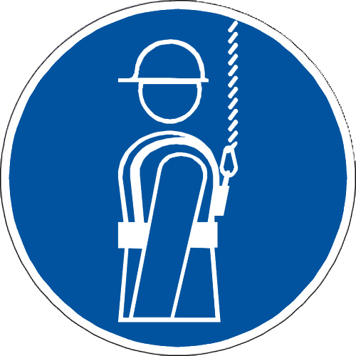 Знак M09 Работать в предохр.(страхов) поясе (200х200)