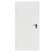 Дверь металлическая сплошная однопольная угло-торцевая коробка типа ДМ-100 (0900-2025, Левая, RAL 9016)