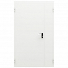 Дверь металлическая сплошная двупольная торцевая коробка типа ДМ-200 (1250-2125, Левая, RAL 9002)