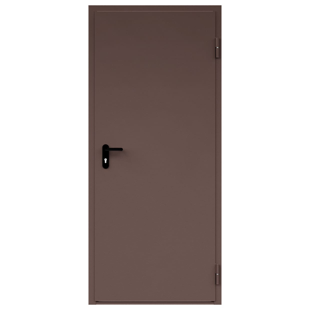 Дверь противопожарная металлическая сплошная однопольная угловая коробка ДПМ-Пульс-01/90К, Правая, RAL 8017