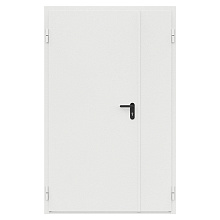 Дверь противопожарная металлическая сплошная двупольная неравнопольная угловая коробка ДПМ-Пульс-02/30К (EI 30) (1350-2075, Левая, RAL 9016)