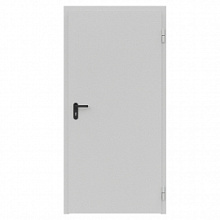 Дверь металлическая сплошная однопольная охватывающая коробка типа ДМ-100 (0850-2075, Правая, RAL 7035)