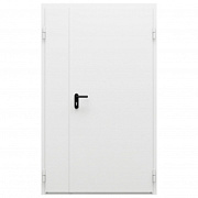 Дверь металлическая сплошная двупольная угловая коробка типа ДМ-200 (1200-2100, Правая, RAL 7035)