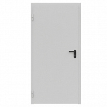 Дверь металлическая сплошная однопольная угловая коробка типа ДМ-100 (0850-2075, Левая, RAL 7035)