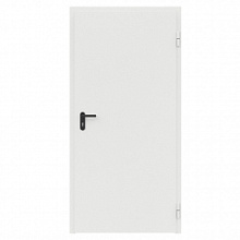 Дверь металлическая сплошная однопольная торцевая коробка типа ДМ-100 (0850-2075, Правая, RAL 9016)