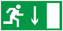 Знак E10 Указатель двери эвакуационного выхода (левосторонний) (150х300)