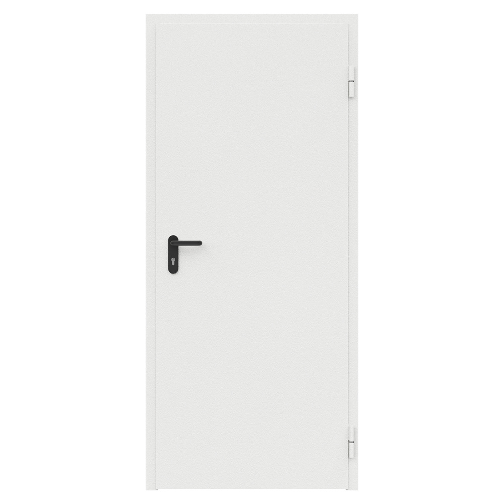 Дверь противопожарная металлическая ДПМ-Пульс-01/60К (EI 60) сплошная, угловая коробка (850х2075), правая, RAL9016
