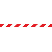 Лента КЛ-04 напольная с ламинацией с красными полосками на белом фоне