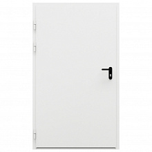 Дверь противопожарная металлическая сплошная однопольная угловая коробка ДПМ-Пульс-01/90К (EI 90), Левая, RAL 7035