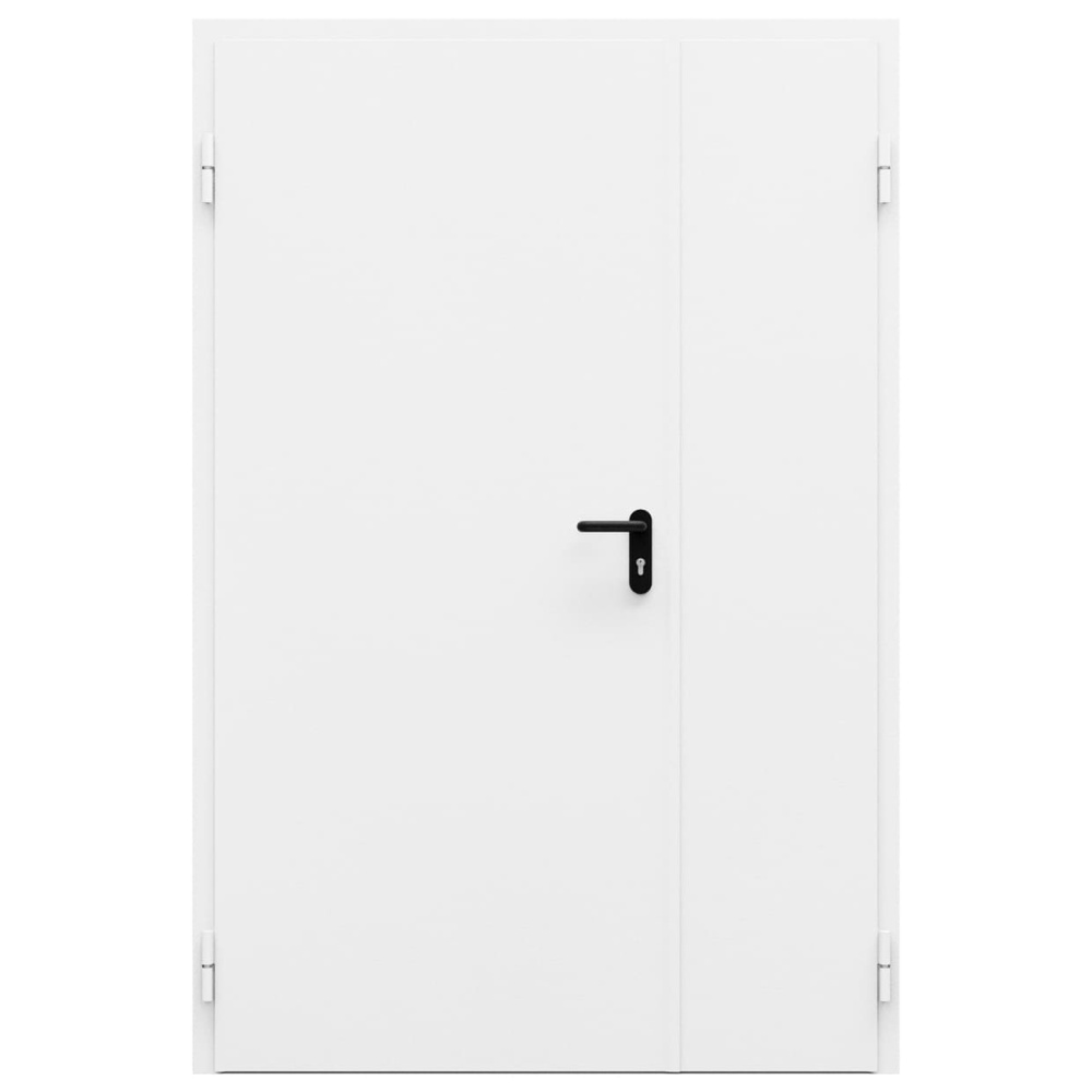 Дверь металлическая сплошная двупольная торцевая коробка типа ДМ-200 (1300-2075, Левая, RAL 9016)