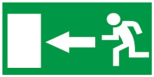 Знак E04 Направление к эвакуационному выходу налево (150х300)