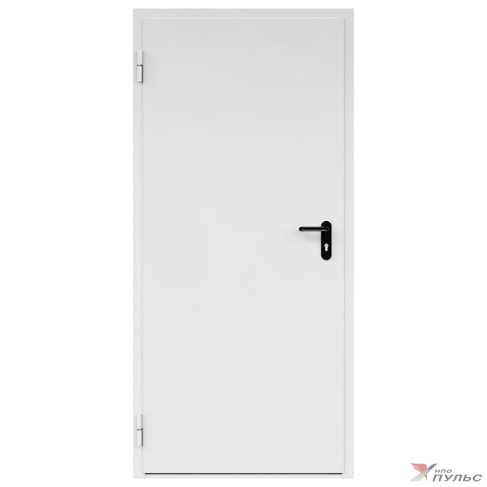 Дверь противопожарная металлическая ДПМ-Пульс-01/60К, сплошная, торцевая коробка, высокий порог (0975-2075)