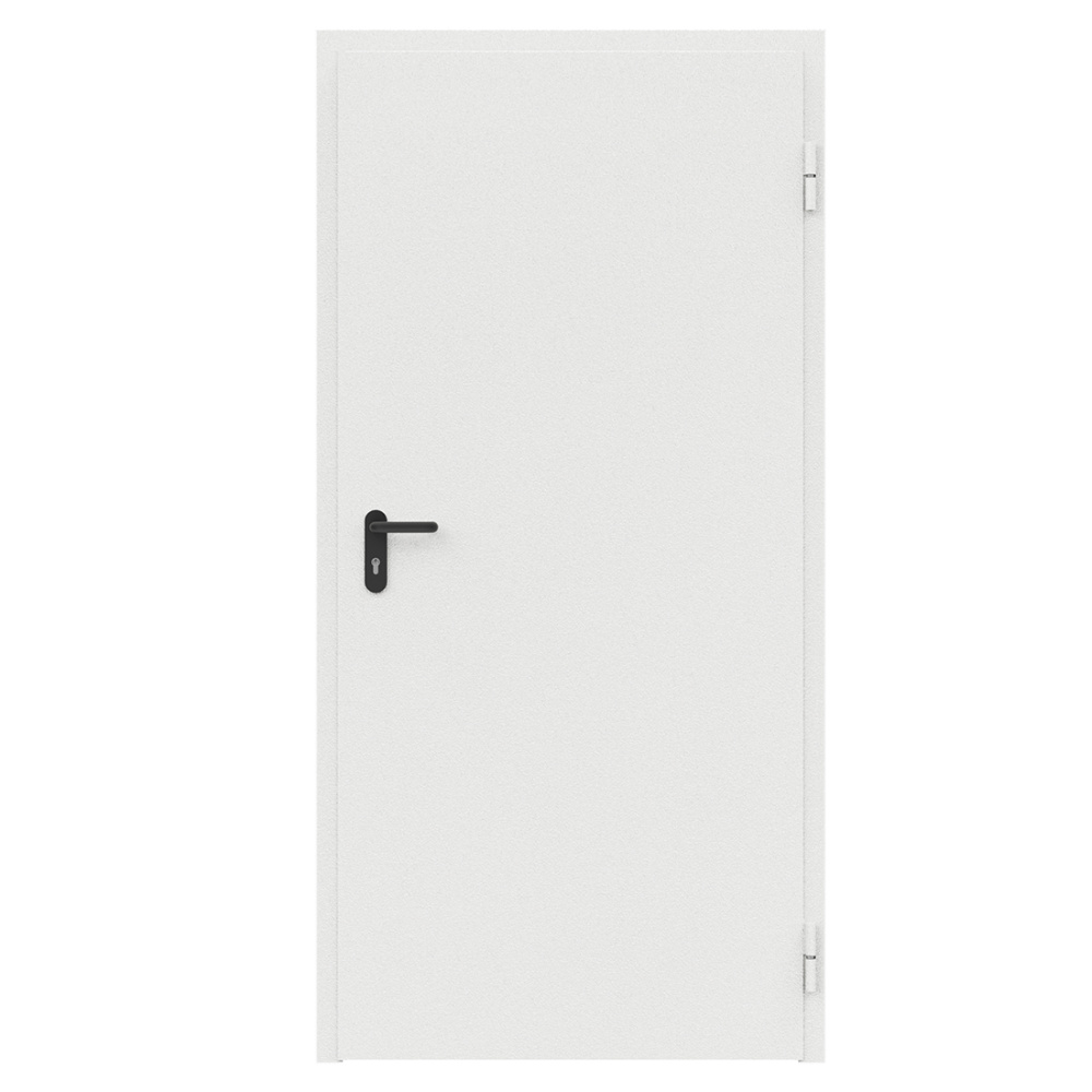 Дверь противопожарная металлическая ДПМ-Пульс-01/60К сплошная, угловая коробка (950х2075), без порога, правая, RAL9016