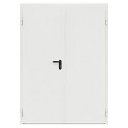 Дверь противопожарная металлическая сплошная двупольная равнопольная угловая коробка ДПМ-Пульс-02/60 (EI 60) (1450-2075, Левая, RAL 9016)