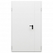 Дверь металлическая сплошная двупольная угловая коробка типа ДМ-200 (1200-2100, Левая, RAL 7035)