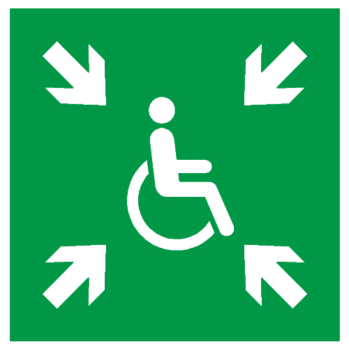Знак E024 Пункт (место) сбора для инвалидов (200х200) НПО ПУЛЬС