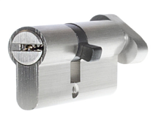Цилиндровый механизм DOORLOCK V K2300AB N, никелированный, 40x40мм, 5 перф.ключей