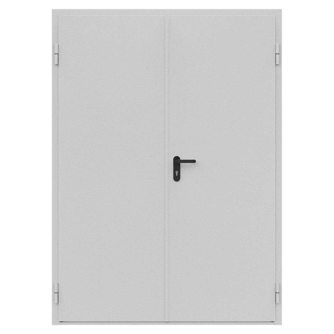 Дверь противопожарная металлическая сплошная двупольная равнопольная угловая коробка ДПМ-Пульс-02/30К (1600-2075, Правая, RAL 7035)