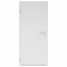 Дверь противопожарная металлическая ДПМ-Пульс-01/60К (EI 60) сплошная, угловая коробка (0850-2075), левая, RAL 7035