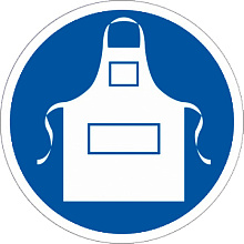 Знак M17 Работать в защитном фартуке (200х200) Знак M17 Работать в защитном фартуке (200х200)