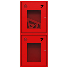 Шкаф пожарный ШП-К-О-Пульс-320НОК для одного рукава и двух огнетушителей, навесной, открытый