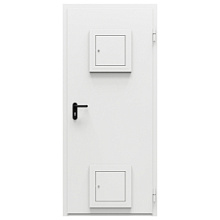 Дверь противопожарная металлическая дымогазонепроницаемая сплошная, однопольная, угловая коробка ДПМ-Пульс-01/60К (EIS 60) со стыковочными узлами (0850-2075)