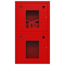 Пожарный шкаф ШП-К-О-Пульс-320-12ВОК (для двух рукавов и двух огнетушителей, встраиваемый, открытый, красный)