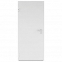 Дверь противопожарная металлическая ДПМ-Пульс-01/60К (EI 60), сплошная, угловая коробка (0850-2075), левая, RAL 7035