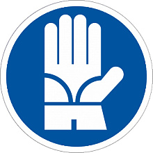 Знак M30 Работать в диэлектрических перчатках (200х200)